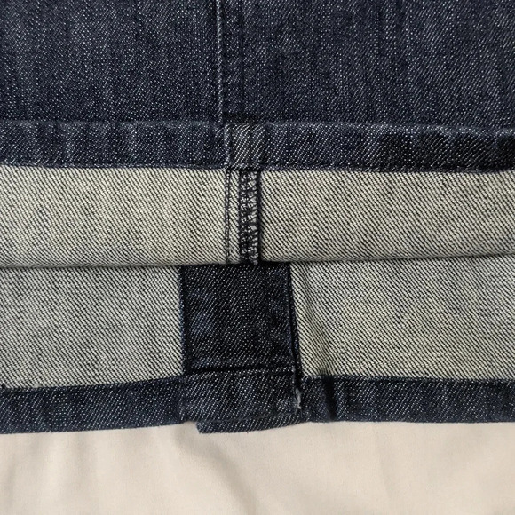 New York & Company Button Down Denim Skirt, Color Blue (Dark Wash) size 18 - Picture 12 of 14